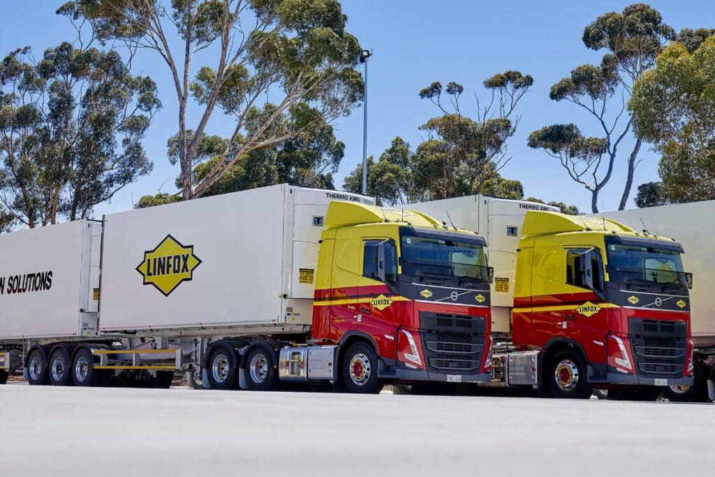 Linfox and Krueger's state of the art trailers
